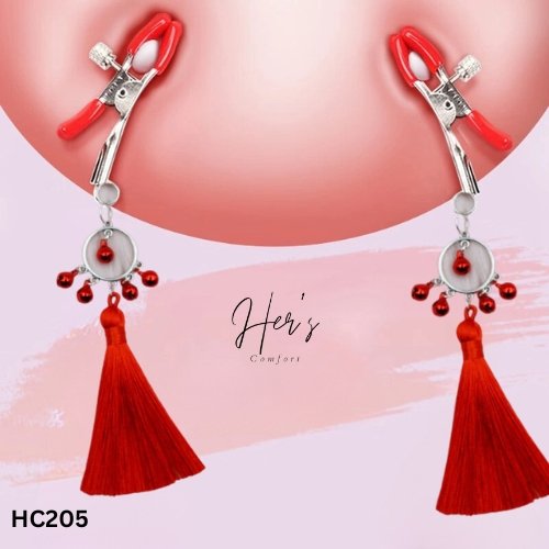 Tassel Breast Nipple Clips with Bell