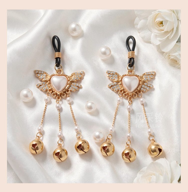 Elegant Rhinestone Wing & Bell Body Accessories