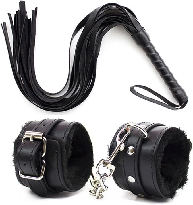 Passion Adjustable Wrist Cuffs & Whip Kit