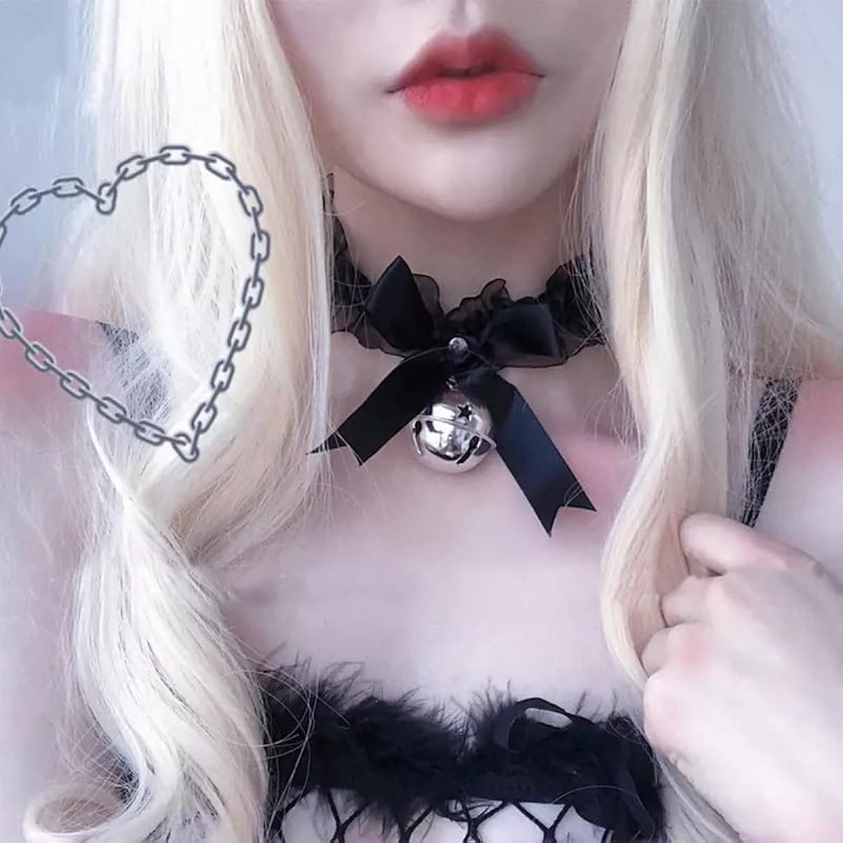 Elegant Bow Bell Collar Necklace